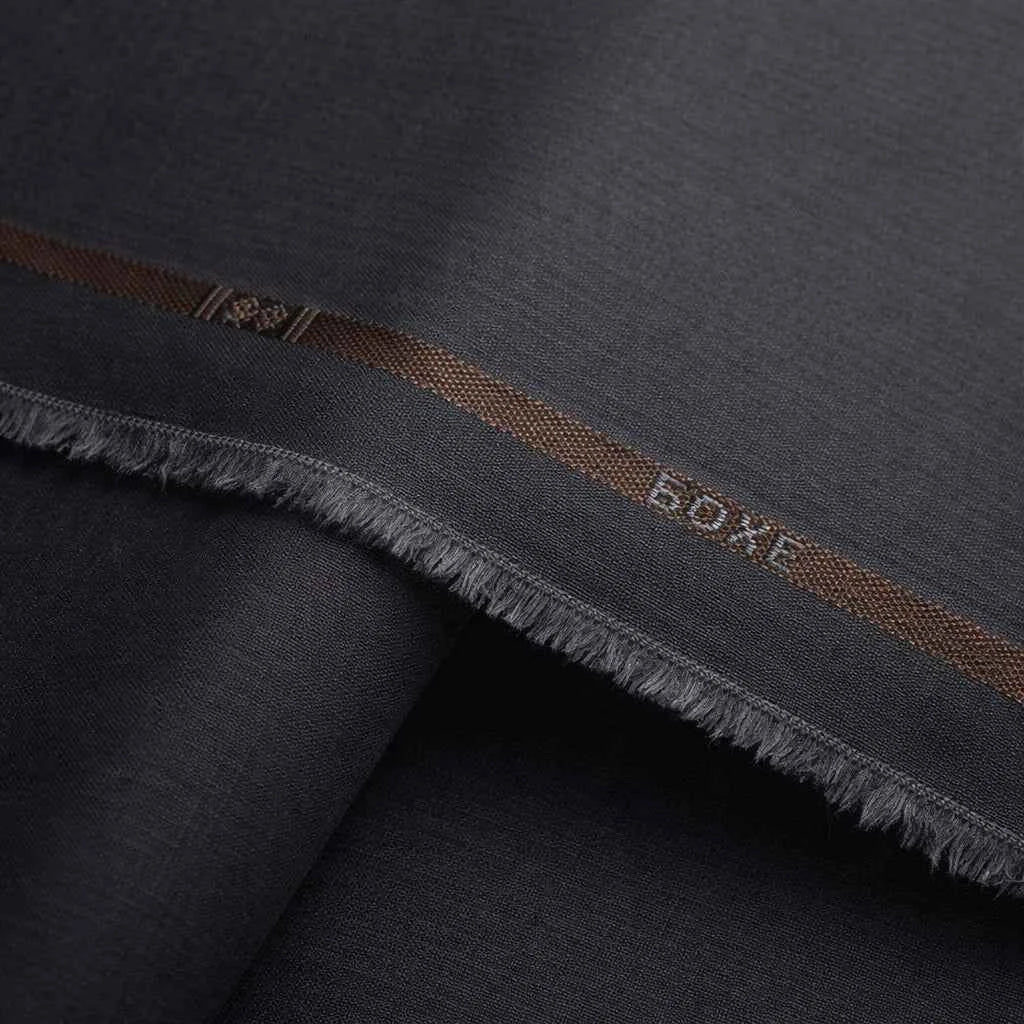 Premium Charcoal Grey Boski Fabric – Executive Unstitched Men’s Suit