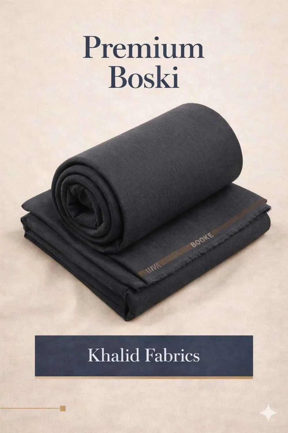 Premium Charcoal Grey Boski Fabric – Executive Unstitched Men’s Suit