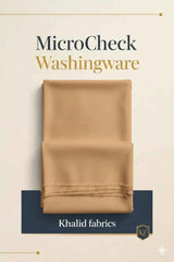 Khalid Fabrics Premium Micro-Check Wash & Wear Suit – Elegant Buff