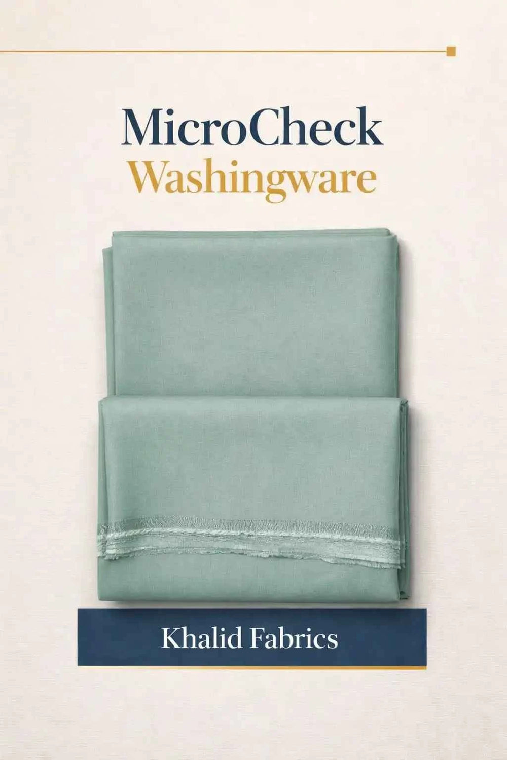 Khalid Fabrics Premium MicroCheck Washingwear Suit – Buff