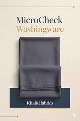 Khalid Fabrics Premium MicroCheck Wash & Wear Suit – Sophisticated Dark Grey