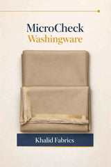 Khalid Fabrics Premium MicroCheck Wash & Wear Suit – Elegant Light Brown