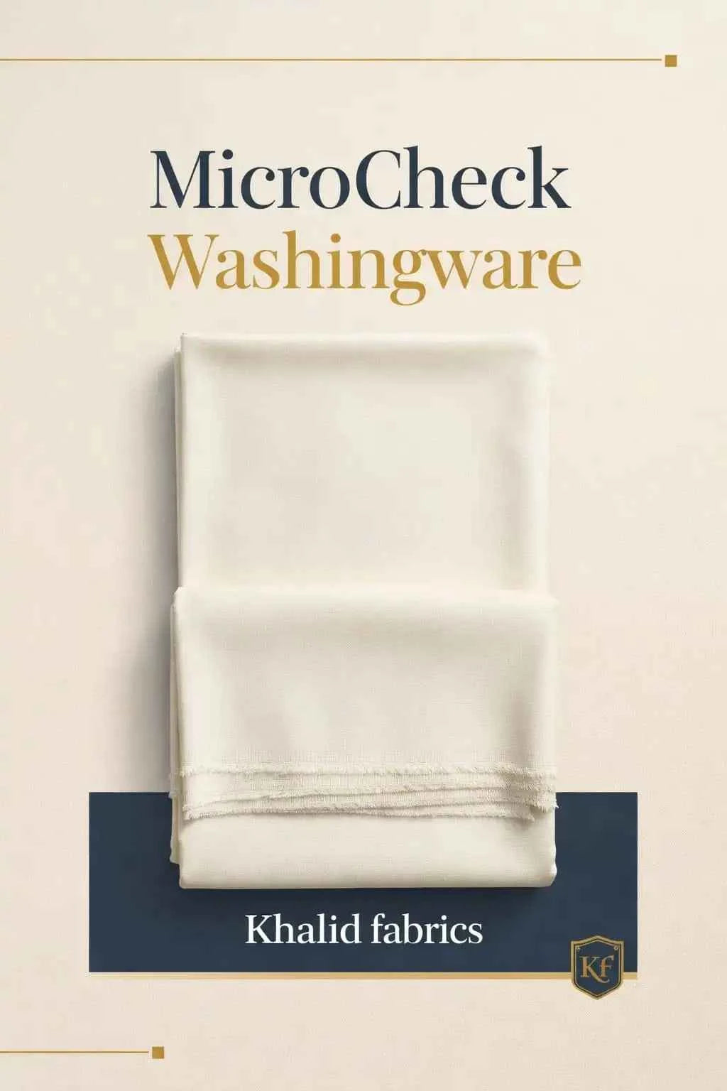 Khalid Fabrics Premium MicroCheck Wash & Wear Suit – Crisp White