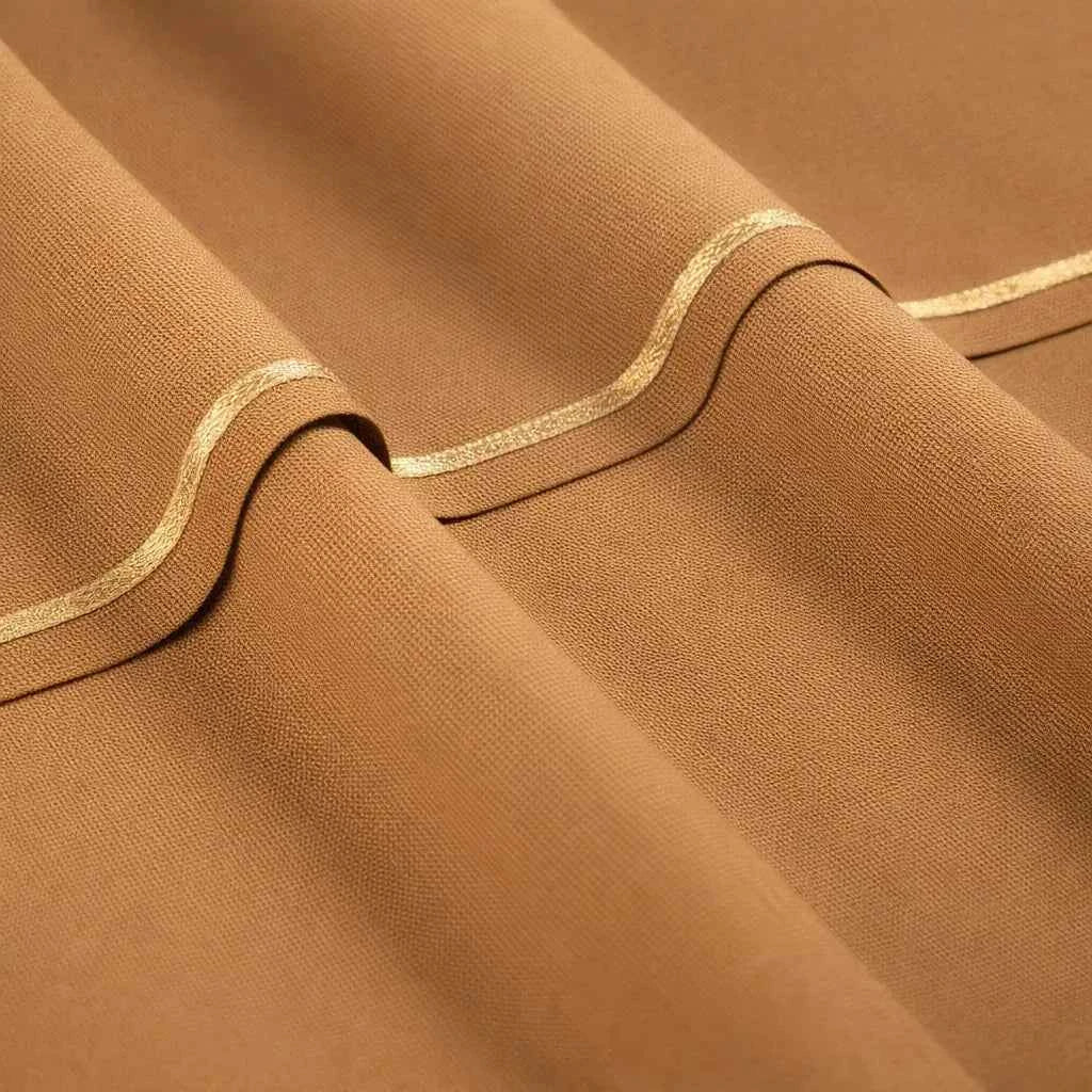 Khalid Fabrics Premium Micro-Check Wash & Wear Suit – Elegant Buff