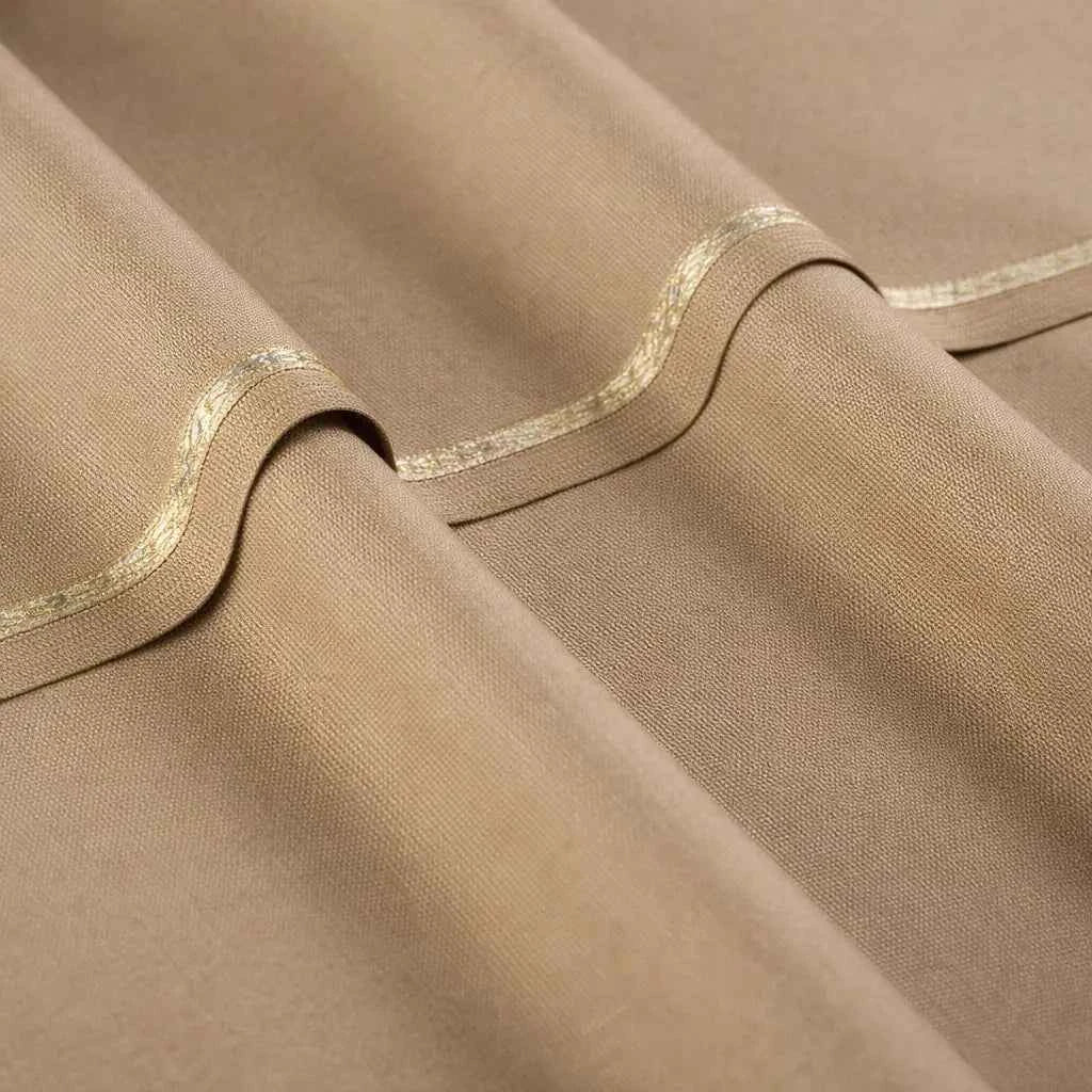 Khalid Fabrics Premium MicroCheck Wash & Wear Suit – Elegant Light Brown