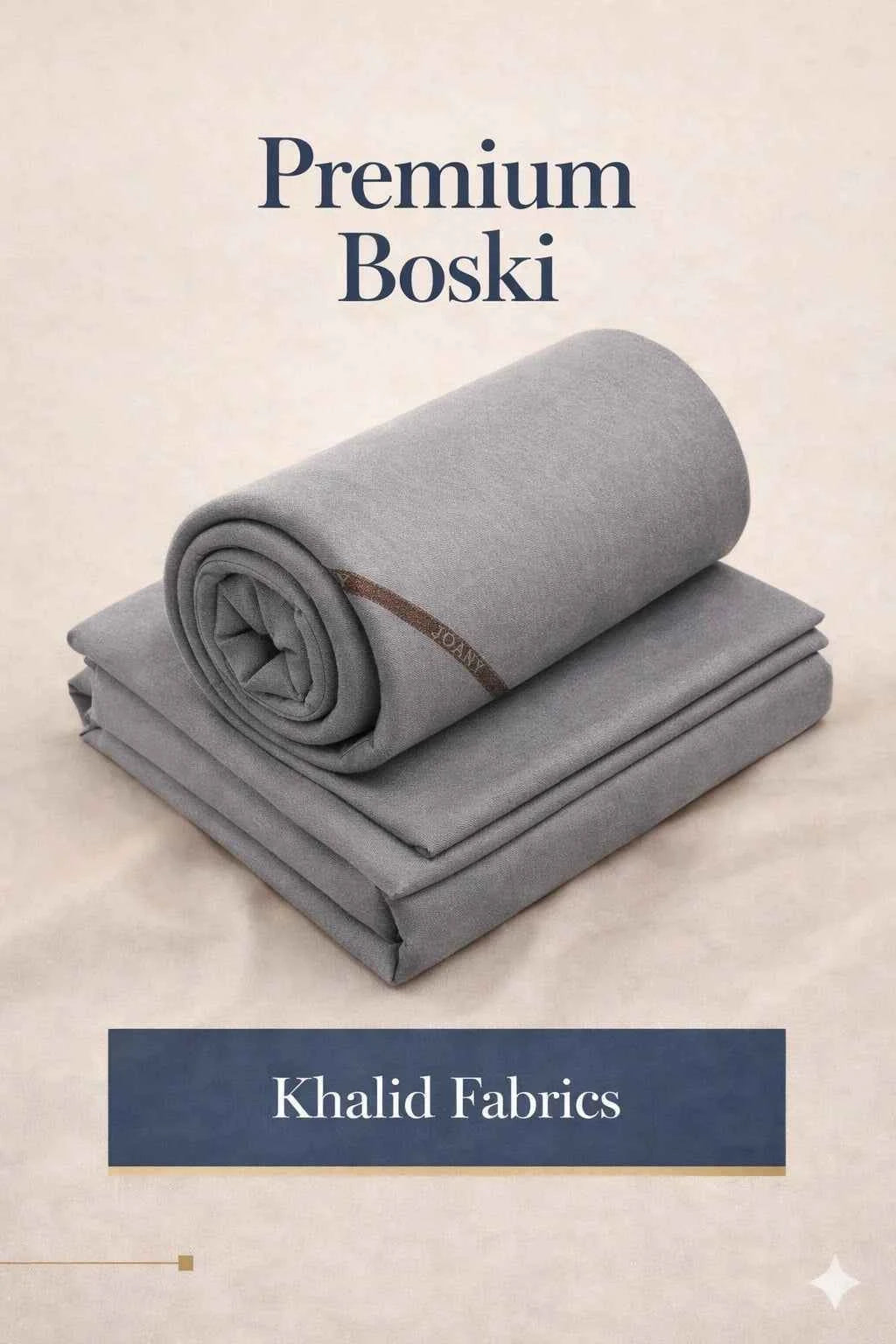 Premium Ash Grey Boski Fabric – Luxury Unstitched Men’s Suit