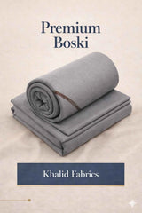 Premium Ash Grey Boski Fabric – Luxury Unstitched Men’s Suit