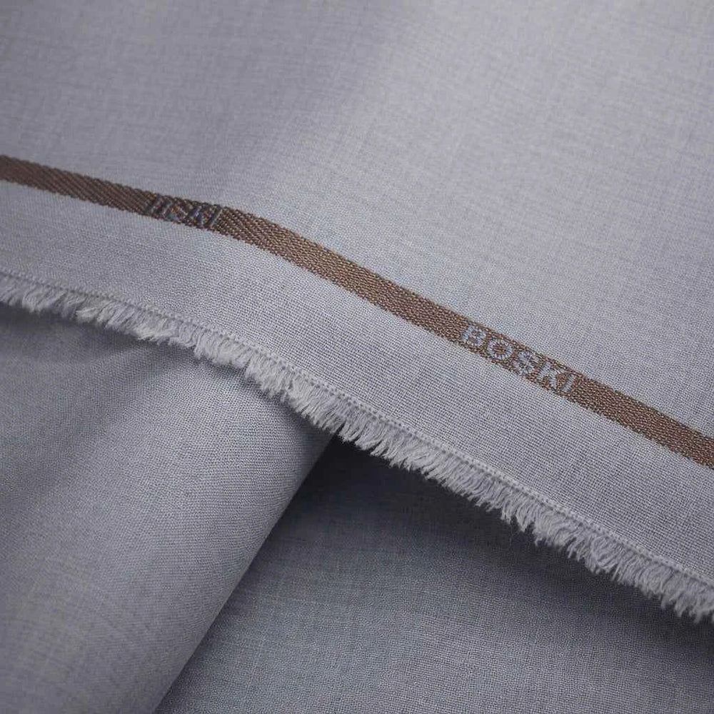 Premium Ash Grey Boski Fabric – Luxury Unstitched Men’s Suit