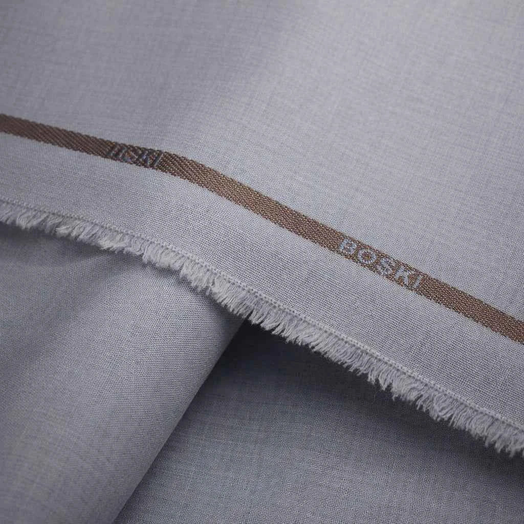 Premium Ash Grey Boski Fabric – Luxury Unstitched Men’s Suit