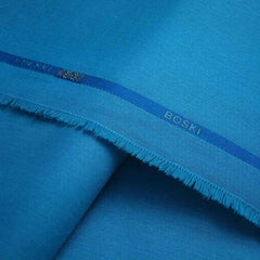 Premium Electric Blue Boski Fabric – Luxury Unstitched Men