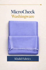 Khalid Fabrics Premium MicroCheck Washingwear – Elegant Royal Blue