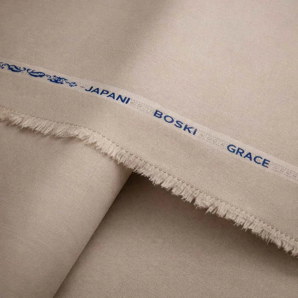 Premium Japani Boski Grace – Luxury Soft Sand Unstitched Men’s Suit