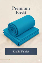 Premium Electric Blue Boski Fabric – Luxury Unstitched Men