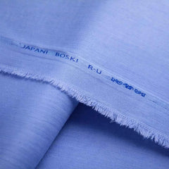 Light Sky Blue Premium Japani Boski Unstitched Men’s Suit – Khalid Fabrics Pakistan