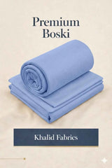 Light Sky Blue Premium Japani Boski Unstitched Men’s Suit – Khalid Fabrics Pakistan